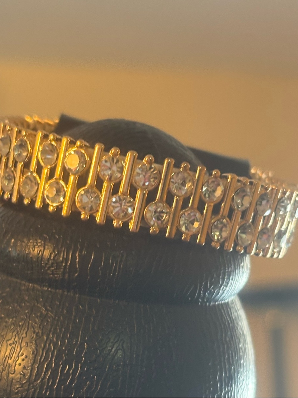 Gold tone Crystal Tennis Bracelet - Women Jewelry
